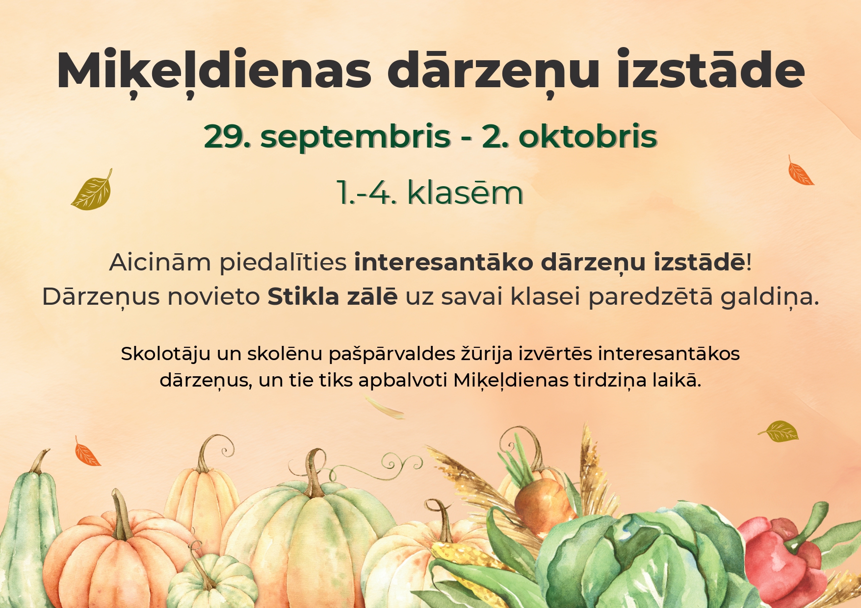 Miķeļdienas dārzeņu izstāde