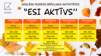 Skolēnu rudens brīvlaika aktivitātes