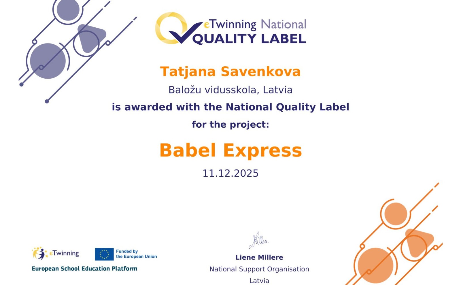 Starptautiskais eTwinning projekts