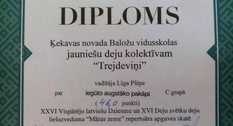 Panākumi deju skatē