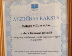 Atzinības raksts no uzdevumi.lv